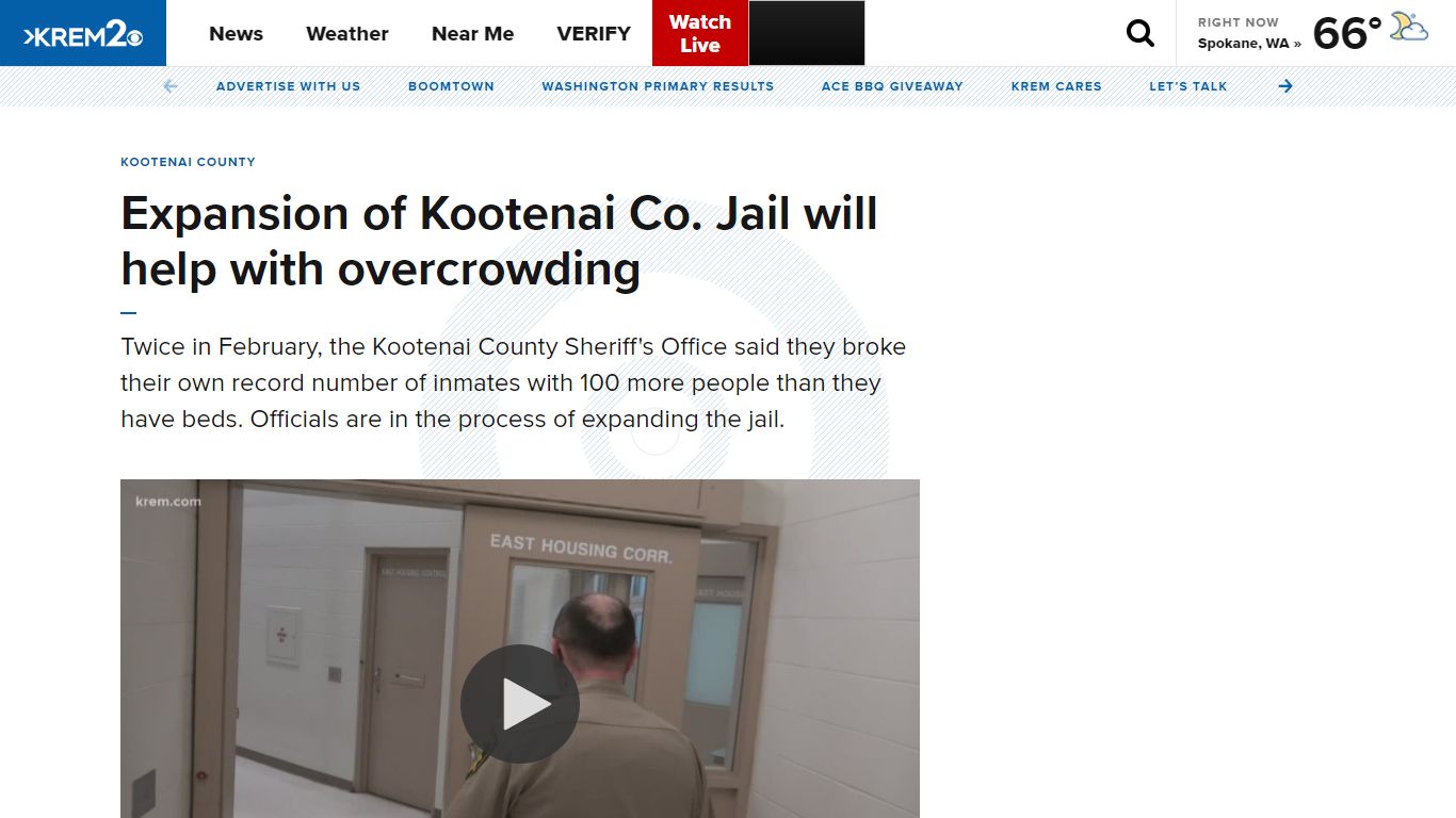 Expansion of Kootenai Co. Jail will help with ... - KREM.com